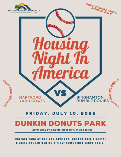 Housing Night In America Flyer. Friday, July 10th, 2026